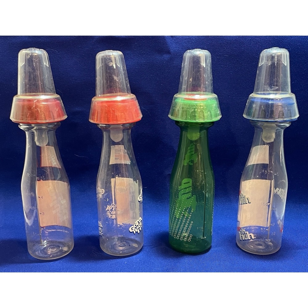 Munchkin Baby Bottle  Novelty - 6 oz 1992 Series ~ Set Of 4 - Picture 2 of 10